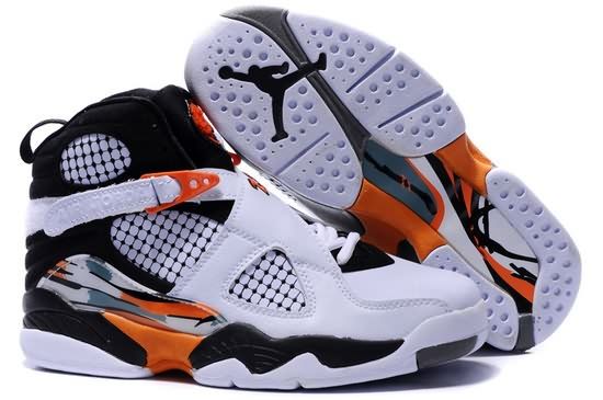 2014 New Arrive Womens Air Jordan 8 black orange